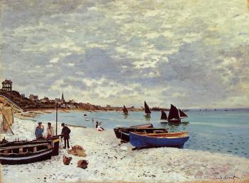 Claude Oscar Monet : The Beach at Sainte-Adresse II